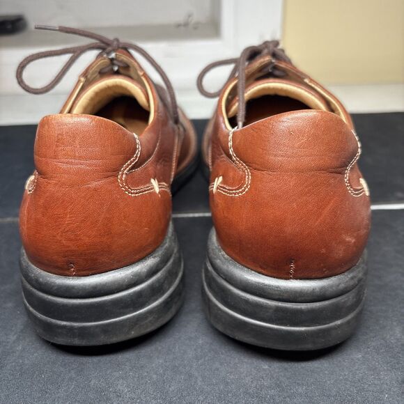 JOHNSTON & MURPHY MENS LACE UP LEATHER DRESS SHOES BROWN 20-01910 SIZE 10M - Picture 3 of 6